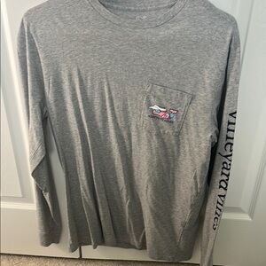 Vineyard Vines Gray Long Sleeve Tee Casual Comfort